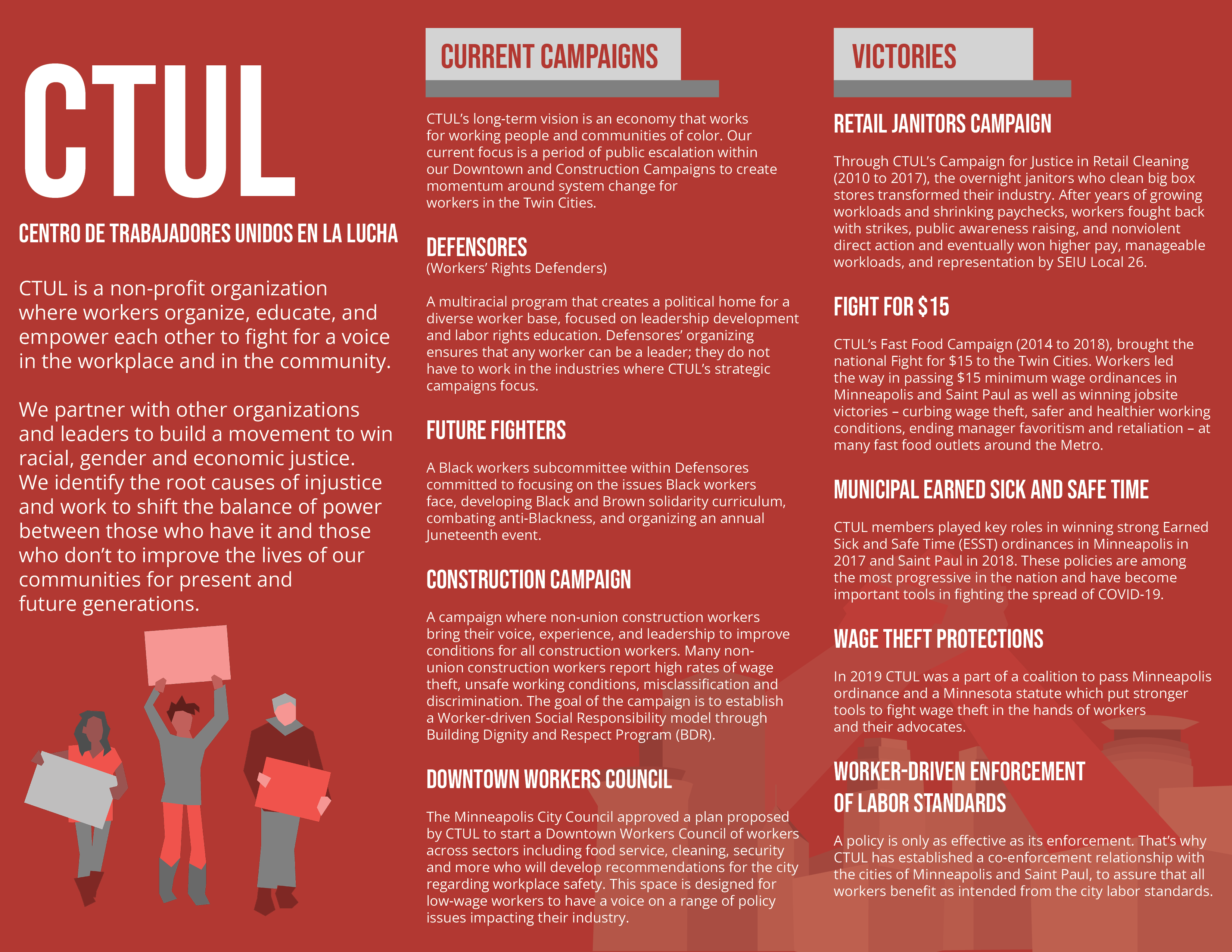 Inside of CTUL Brochure Design