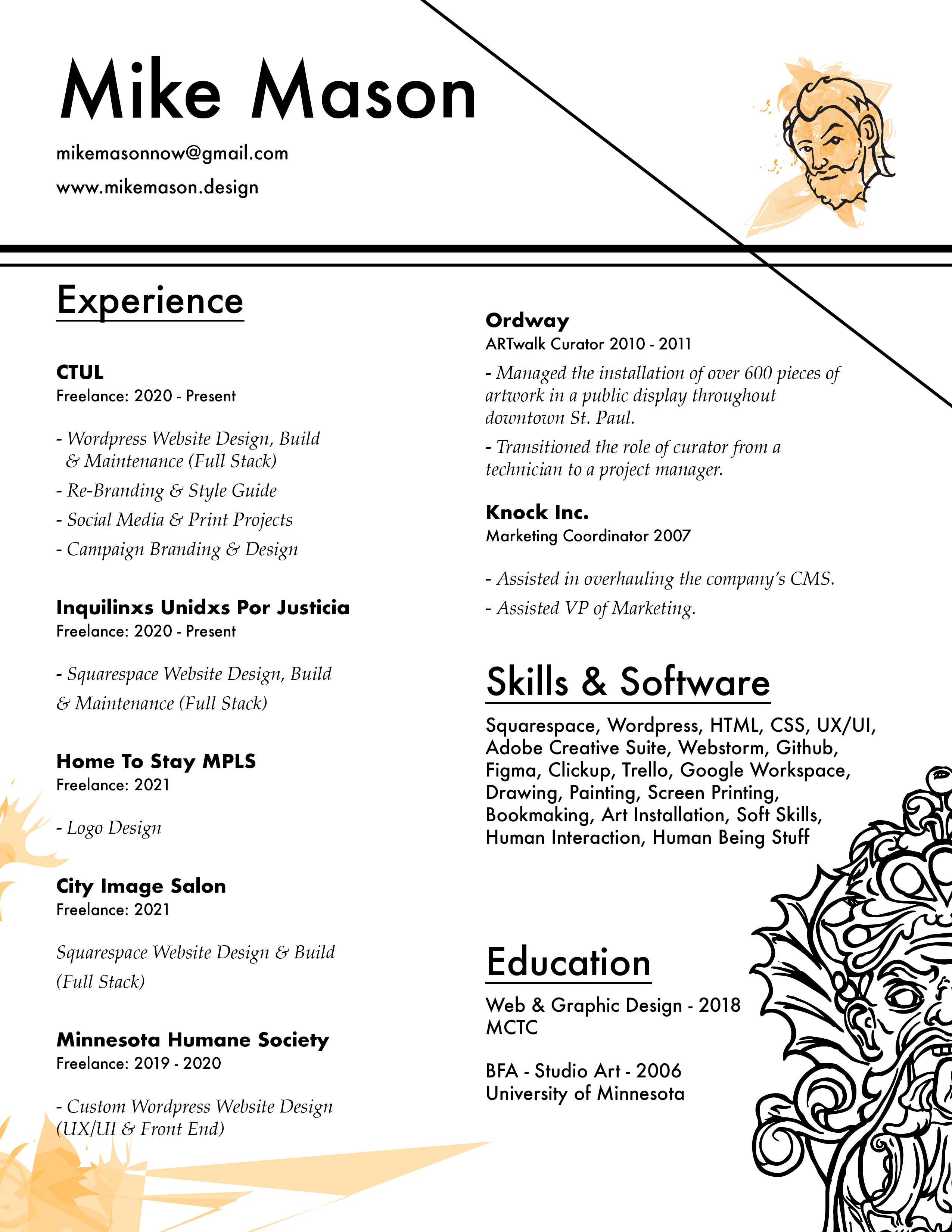 Mike's Resume - Email me for accessible version